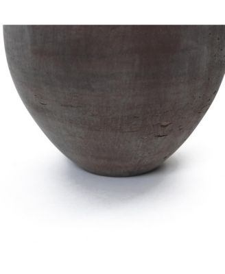 Cement Vase, 15.75" Tall Rustic Home Accent for Floor and Tabletops