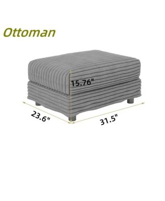 Plush Corduroy Ottoman.