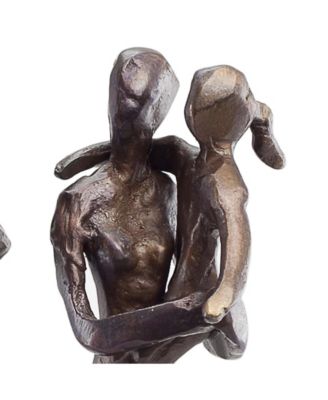 Parents Carrying Children Bronze Sculpture