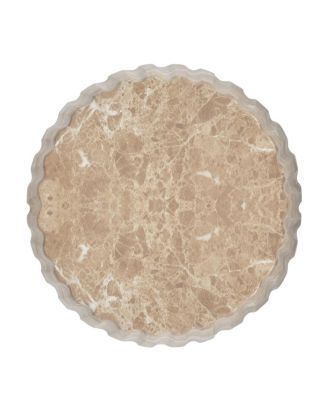 Outdoor Cleme Carved Side Table