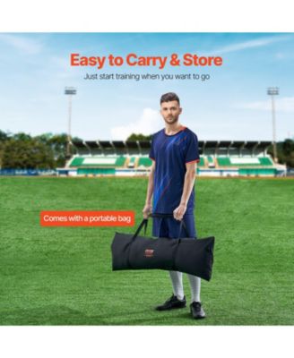 7 x 7 Ft Soccer Rebounder Net with Carry Bag