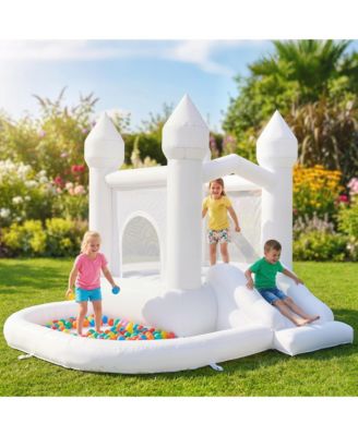 3-in-1 Inflatable Bounce House with Slide and Ball Pit