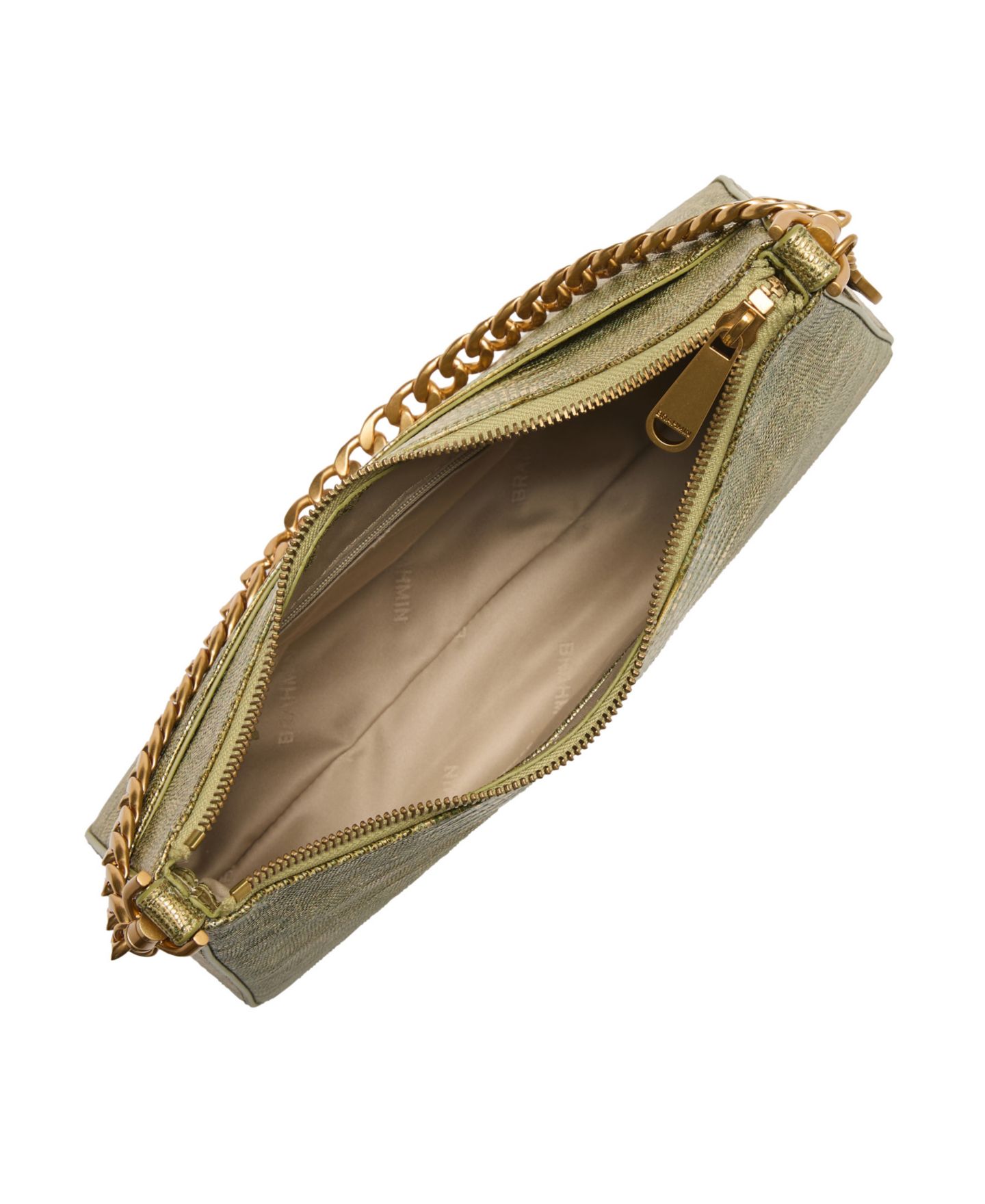 Женская сумка Brahmin Mod Esme Bachata Medium Leather Shoulder, цвет: Оливковый — фото 4