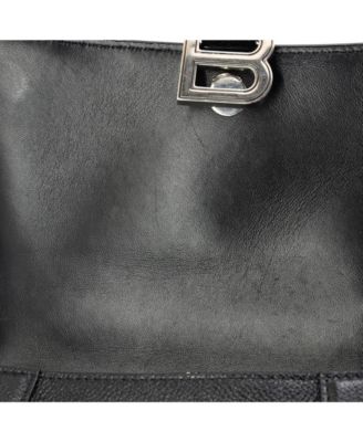 Small Hourglass Top Handle Bag Leather