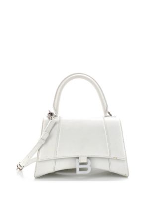 Small Hourglass Top Handle Bag Leather