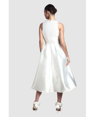 Women's Midi Wedding Dress With Pockets