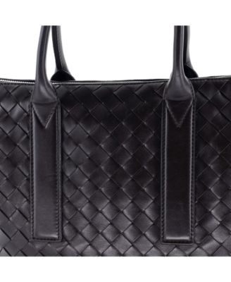 North South Convertible Zip Tote Intrecciato Leather