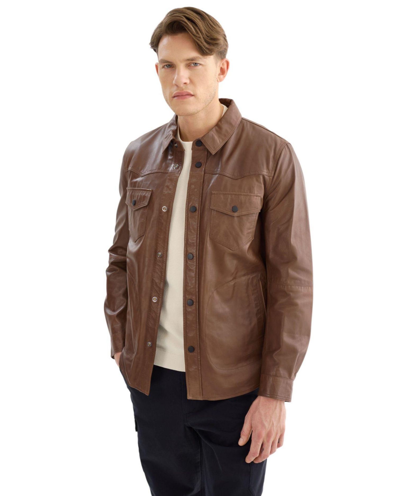 Men's Grant Leather Shirt