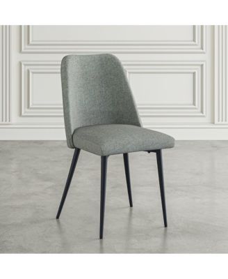 2 Pc Solid Wood Curved Back Spindle Dining Chair Set