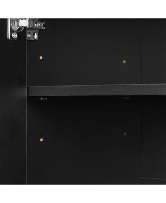 CASAINC 55" Adjustable Shelves & Beveled Handles Contemporary Shoe Storage Cabinet