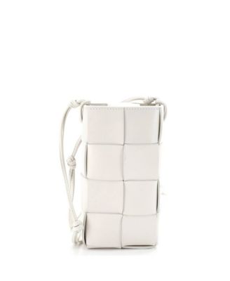 Cassette Phone Holder Crossbody Bag Maxi Intrecciato Leather