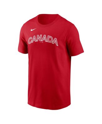 Men's Josh Naylor Red Canada Baseball 2026 World Baseball Classic Name & Number T-Shirt
