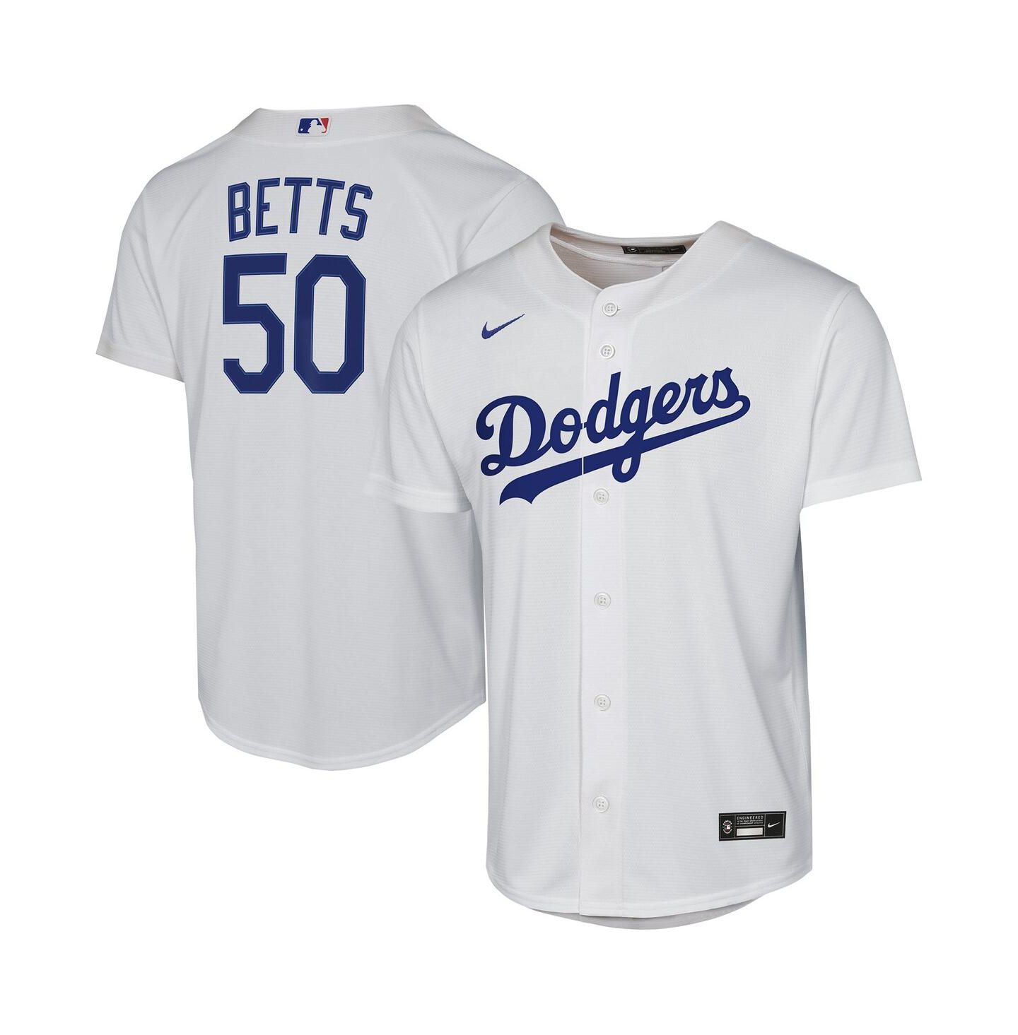 Детское джерси Nike Mookie Betts Los Angeles Dodgers Home Replica Player, White — фото 1