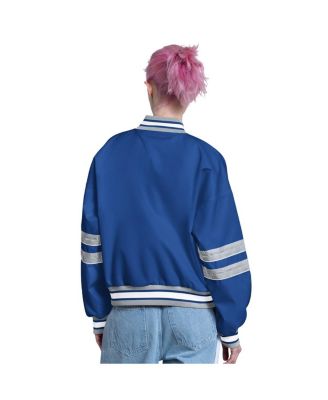Women's Royal Los Angeles Dodgers Interception Full-Snap Varsity Jacket