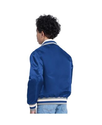 Big Boys and Girls Royal Los Angeles Dodgers the Captain Jr. Cooperstown Collection Full-Zip Varsity Jacket