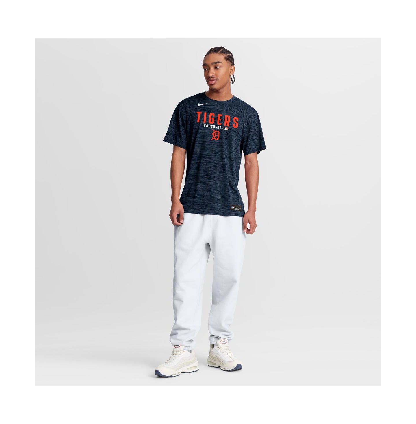 Мужская футболка Nike Navy Detroit Tigers Authentic Collection Velocity Dri-FIT — фото 2
