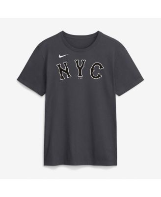 Men's Anthracite New York Mets City Connect Large Logo T-Shirt