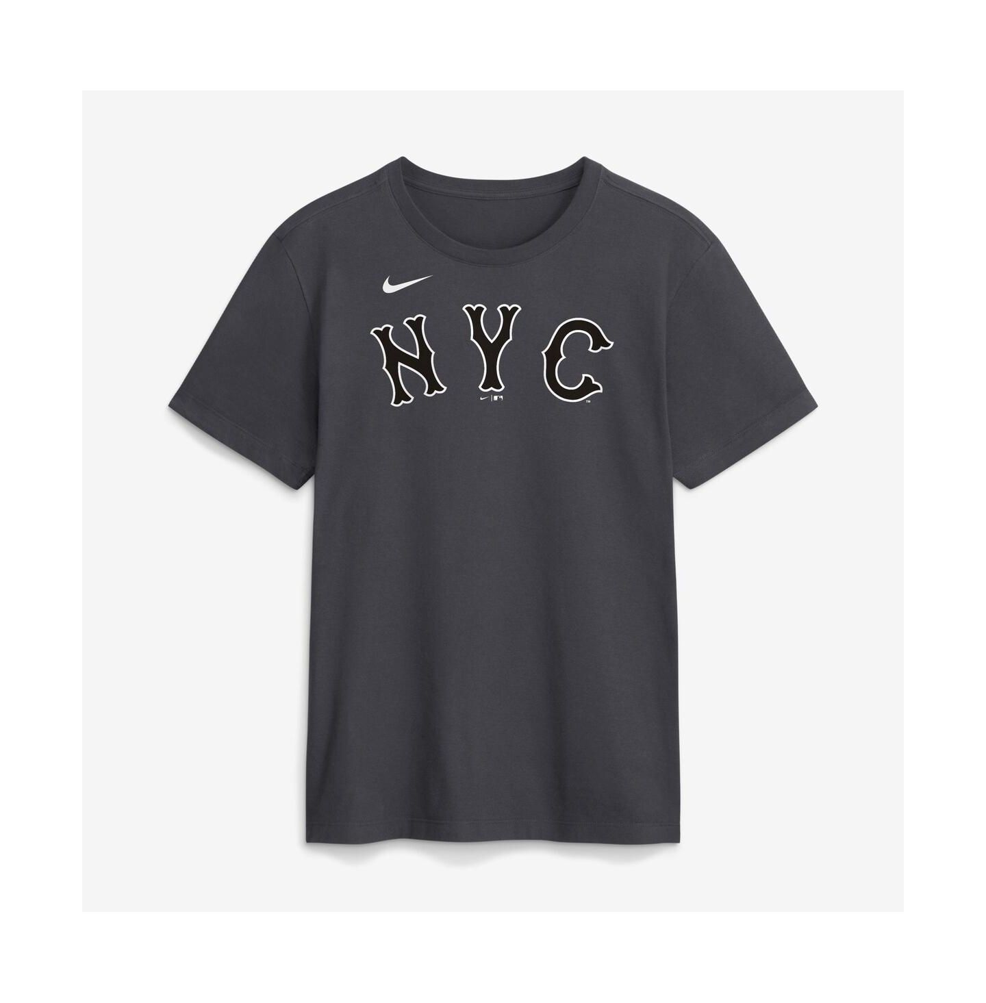 Мужская футболка Nike Anthracite New York Mets City Connect Large Logo — фото 2