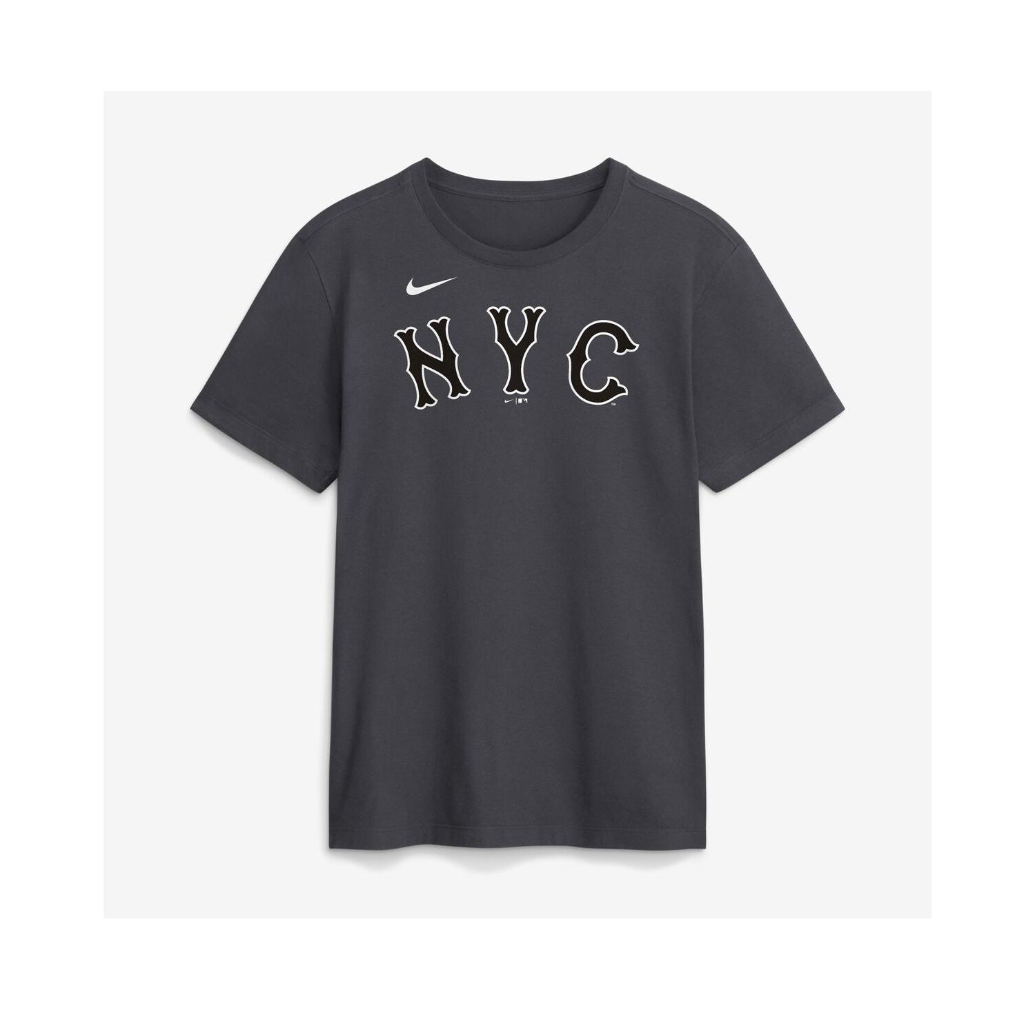 Men's Anthracite New York Mets City Connect Large Logo T-Shirt