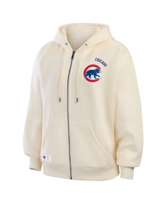 Women's Cream Chicago Cubs Full-Zip Hoodie
