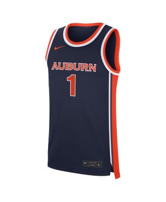 Men's Navy Auburn Tigers 1 Road War Eagle Replica Basketball Jersey