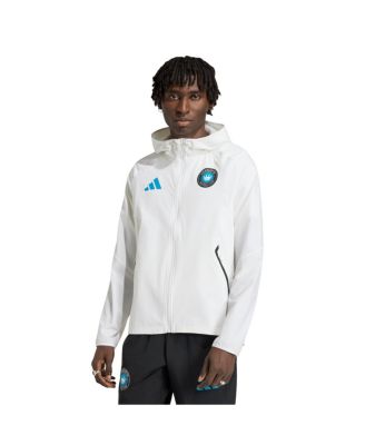 Men's White Charlotte FC Tiro Travel Full-Zip Hooded Windbreaker Jacket