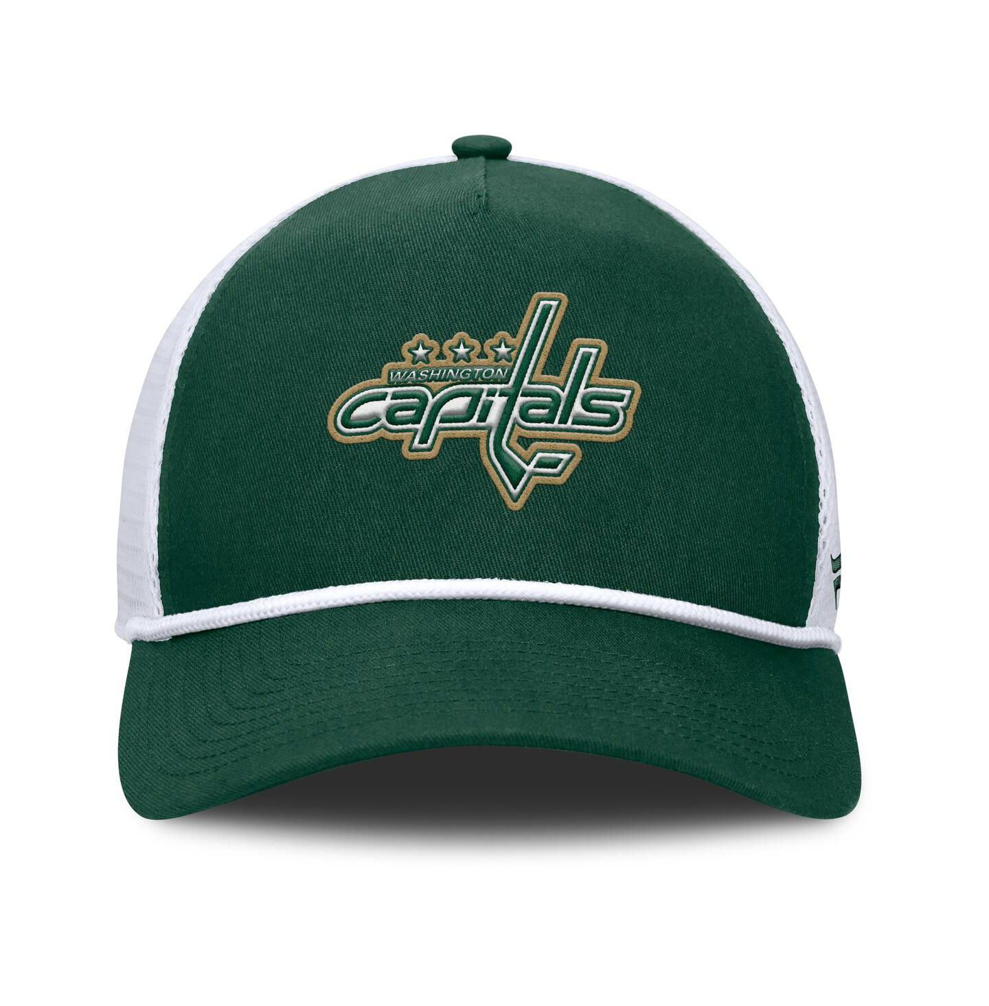Мужская кепка Fanatics Green/White Washington Capitals Bermuda A-Frame Adjustable Hat — фото 4