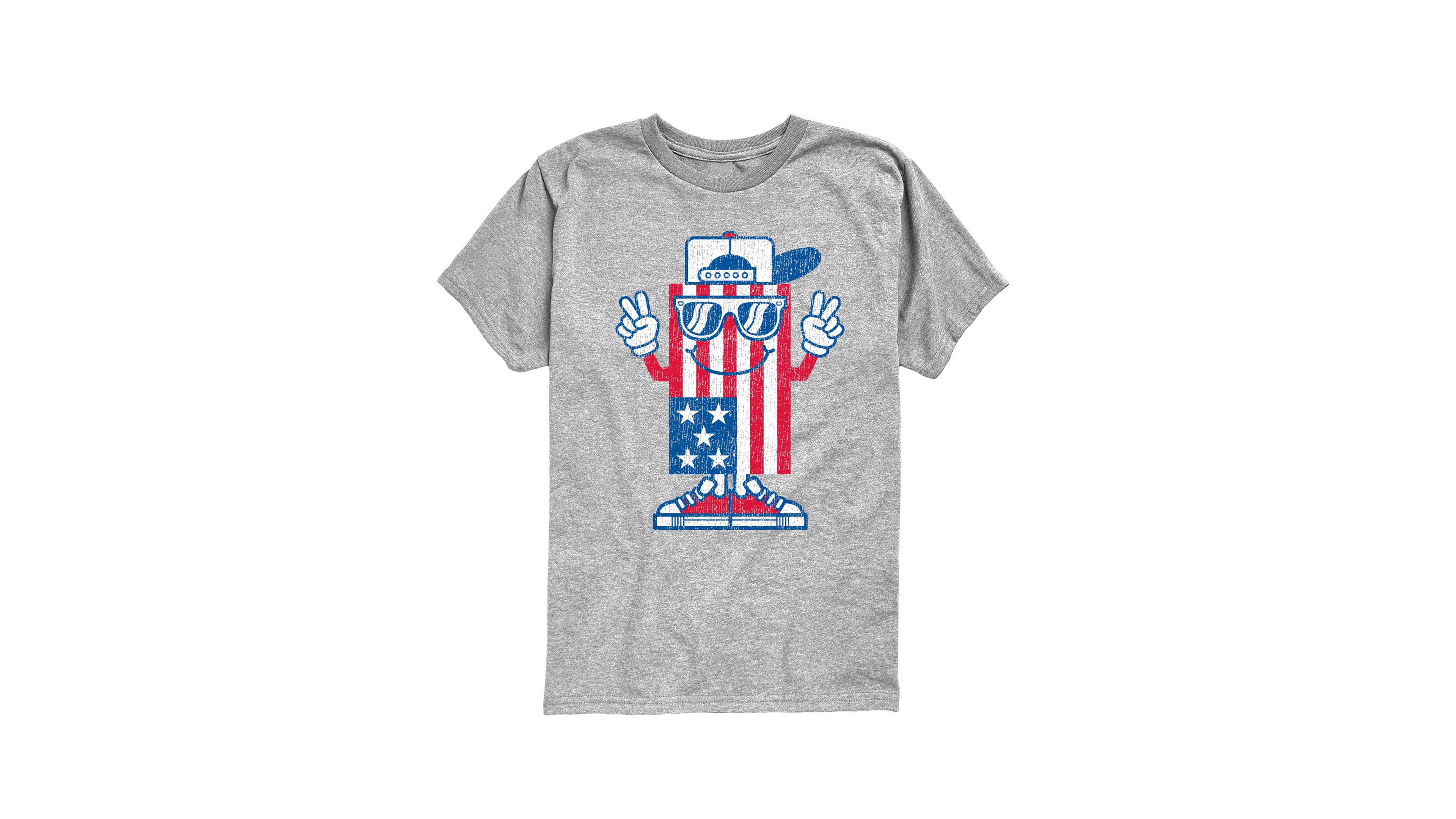 Instant Message Boys' 8-20 Flag Dude Short-Sleeve Graphic T-Shirt