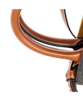 Mini Vertical Cabas Tote Triomphe Coated Canvas