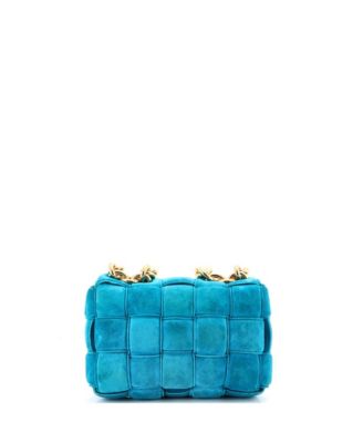 Cassette Chain Crossbody Bag Padded Maxi Intrecciato Suede
