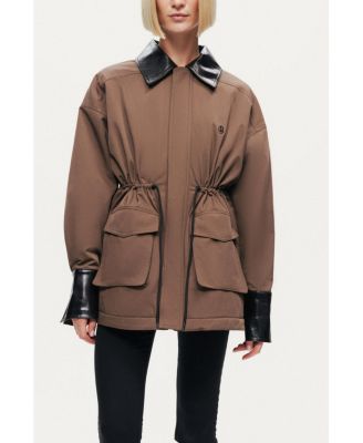Women's Contrast Collar Utility Jacket