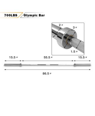 7 Feet Workout Olympic Multifunctional Weight Barbell with Copper Sleeve and Bearing Connection
