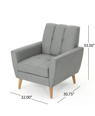 Mid Century Fabric Channel Stitch Club Chair