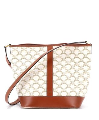 Medium Bucket Bag Triomphe Coated Canvas