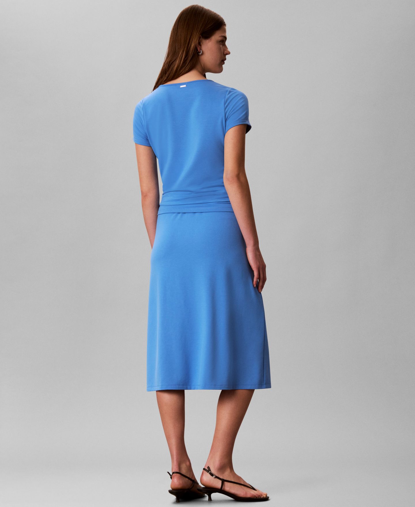 Женская юбка Calvin Klein Slim-Fit Midi, цвет: Marina — фото 2