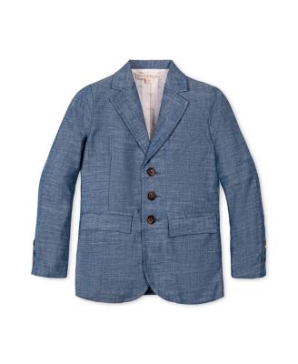Little Boys Classic Organic Chambray Suit Jacket