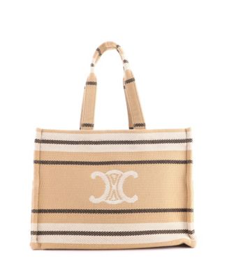 Large Cabas Thais Tote Triomphe Striped Jacquard Textile