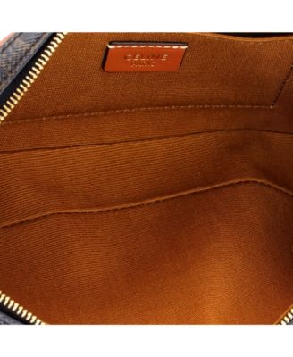 Small Cuir Triomphe Camera Shoulder Bag Triomphe Coated Canvas with Leather