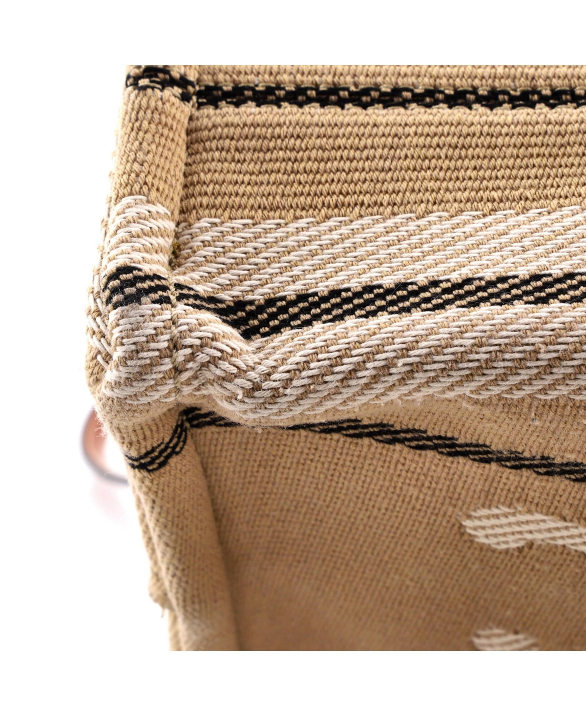 Pre-Owned Celine Small Cabas Thais Tote Striped Jacquard Textile