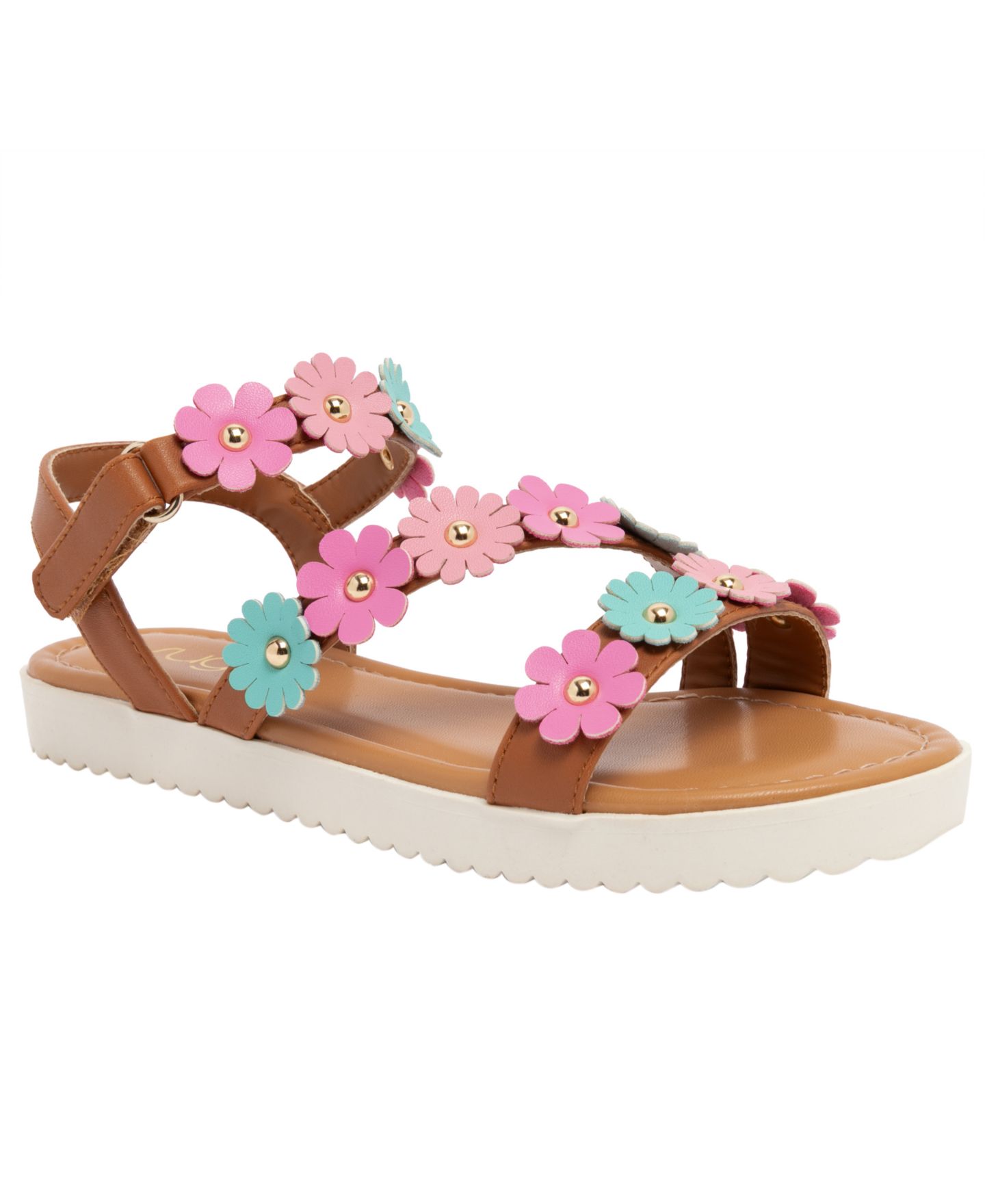 Сандалии Sugar Swift Buckle Sandals для девочек, цвет: Коричневый разноцветный — фото 1