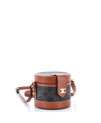 Small Tambour Bag Triomphe Coated Canvas