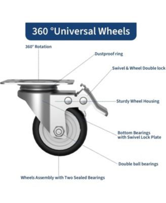 71 Inches Tall Heavy-Duty Lockable Metal Storage Cabinet with 360° Wheels, Steel Cabinet with Adjustable Shelves & Doors