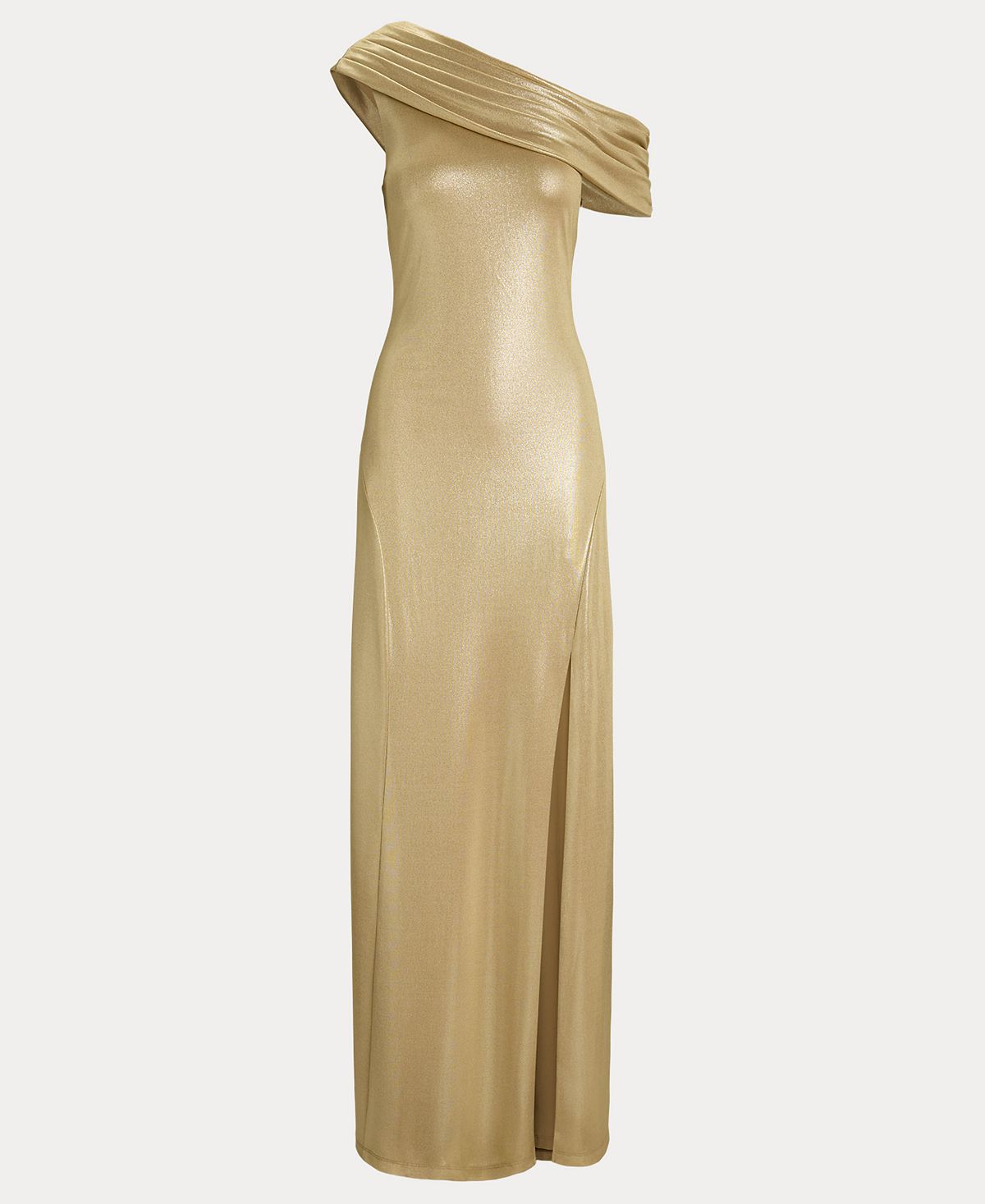 Lauren Ralph Lauren Metallic Jersey Off-the-Shoulder Gown view 2 — MAYCSS fashion products