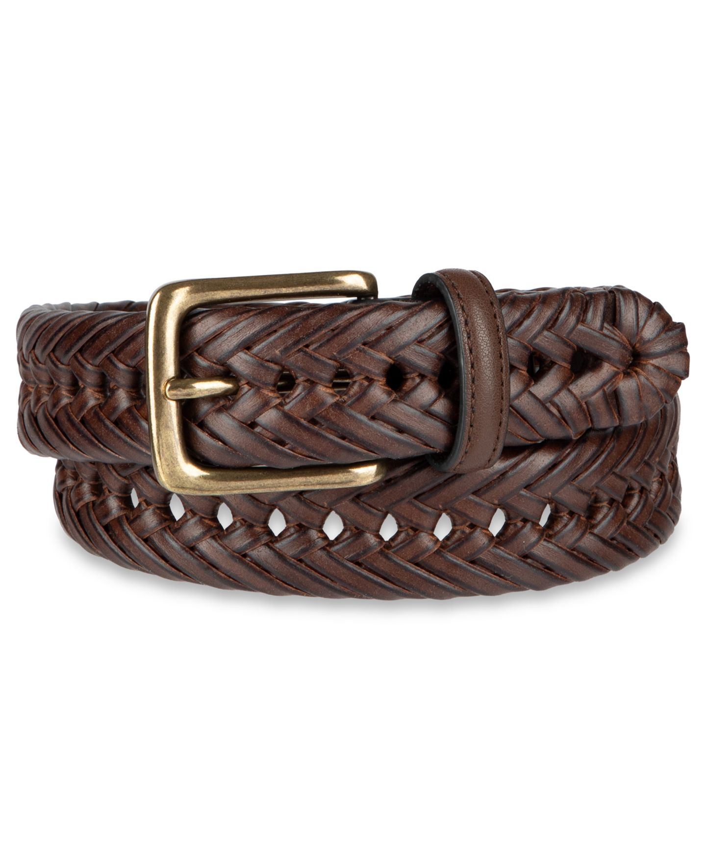 Ремень Tommy Hilfiger Classic Buckle Dress Belt для мальчиков, цвет: Коричневый — фото 1