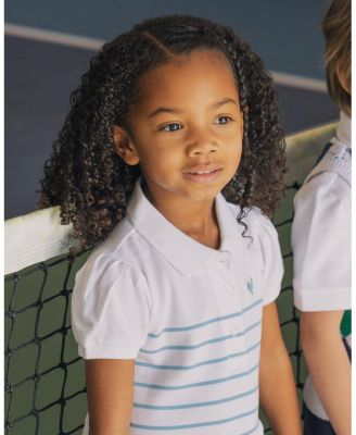 Little Girls Hope and Henry Organic Puff Sleeve Pique Polo Dress