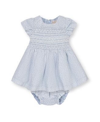 Baby Hope and Henry Linen Smocked Puff Sleeve Dress