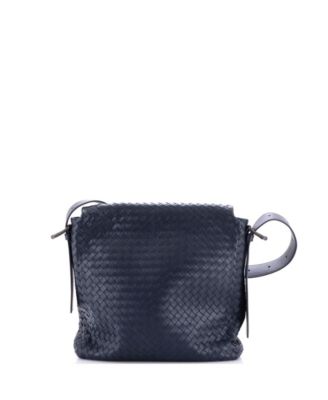 Medium Square Flap Messenger Bag Intrecciato Nappa