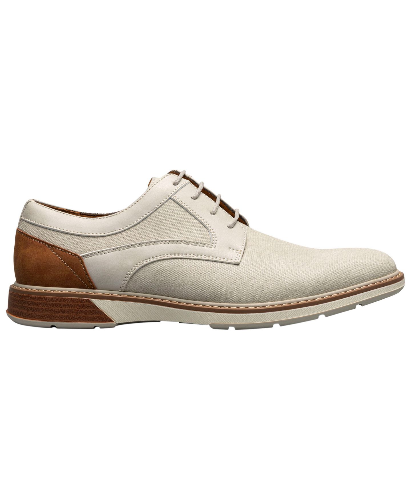 Обувь Stacy Adams Men's Phineas Plain-Toe Lace-Up Shoes, цвет: Бежевый — фото 2