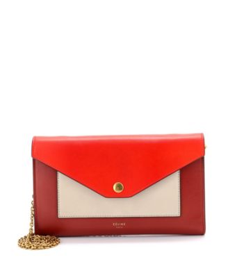 Small Pocket Envelope Shoulder Bag Leather