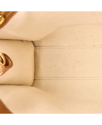 Small Vertical Cabas Tote Canvas with Leather